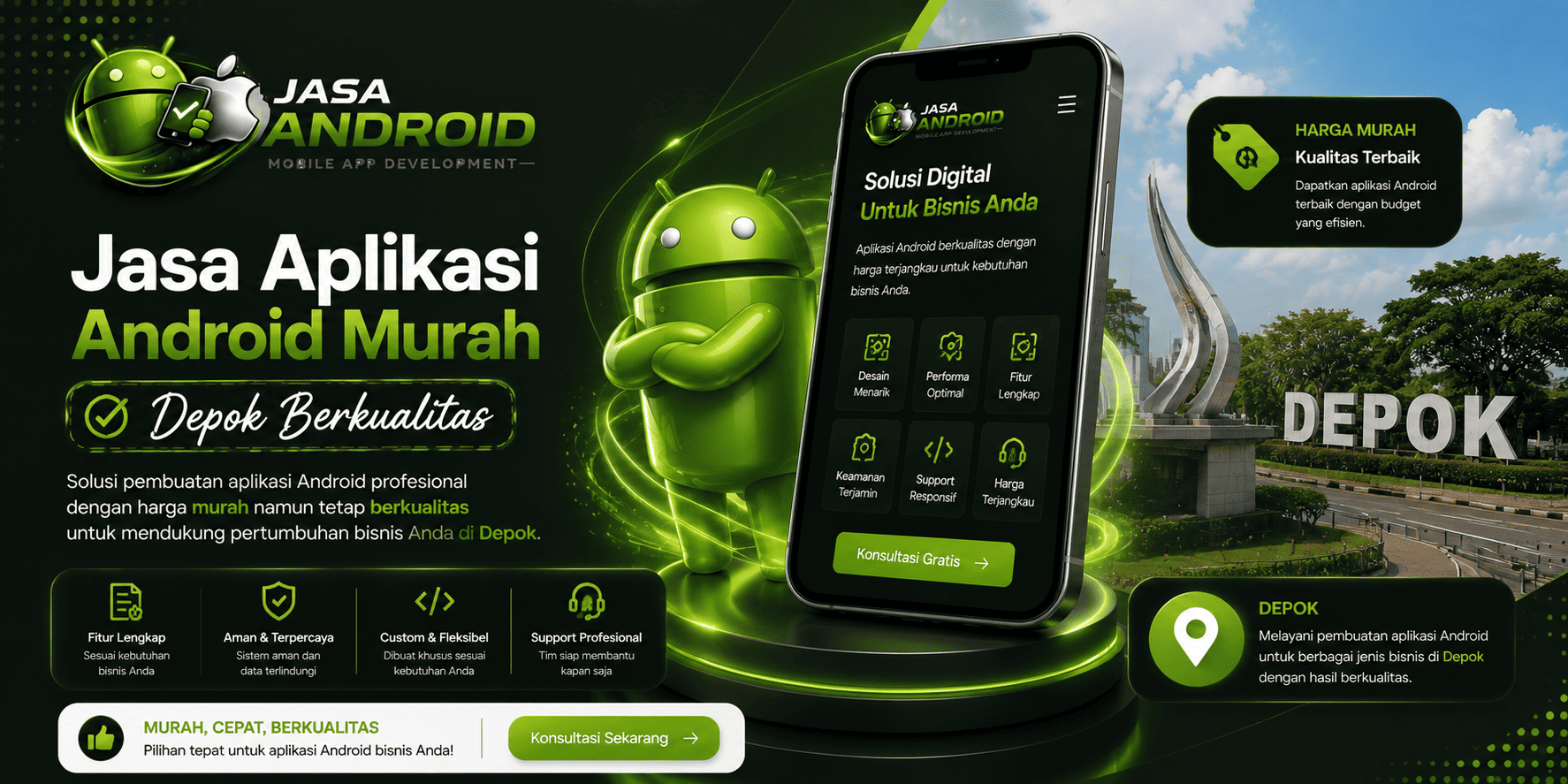 Jasa Aplikasi Android Murah Depok Berkualitas untuk Solusi Bisnis Modern dan Profesional